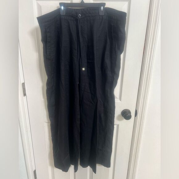 Lauren Ralph Lauren Black 100% Linen, Capsule, Minimalist, Neutral - Picture 1 of 7